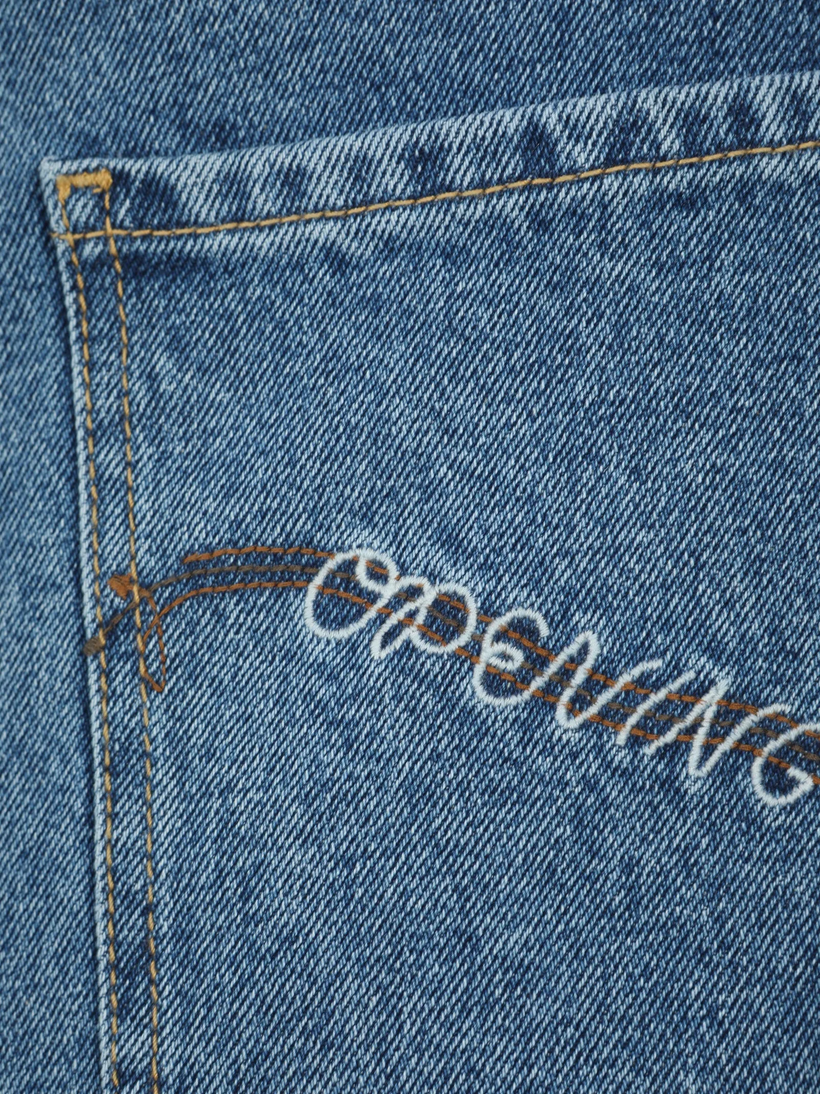 Opening Ceremony Logo Embroidered Straight-Leg Jeans