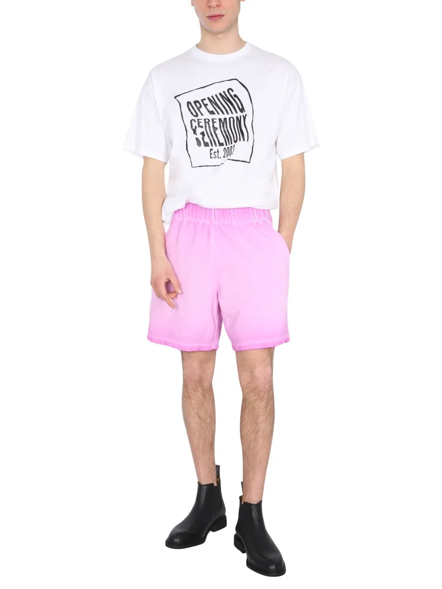 Opening Ceremony Warped Logo Printed T-Shirt