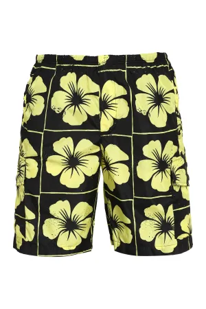Palm Angels Allover Floral Printed Swim Shorts