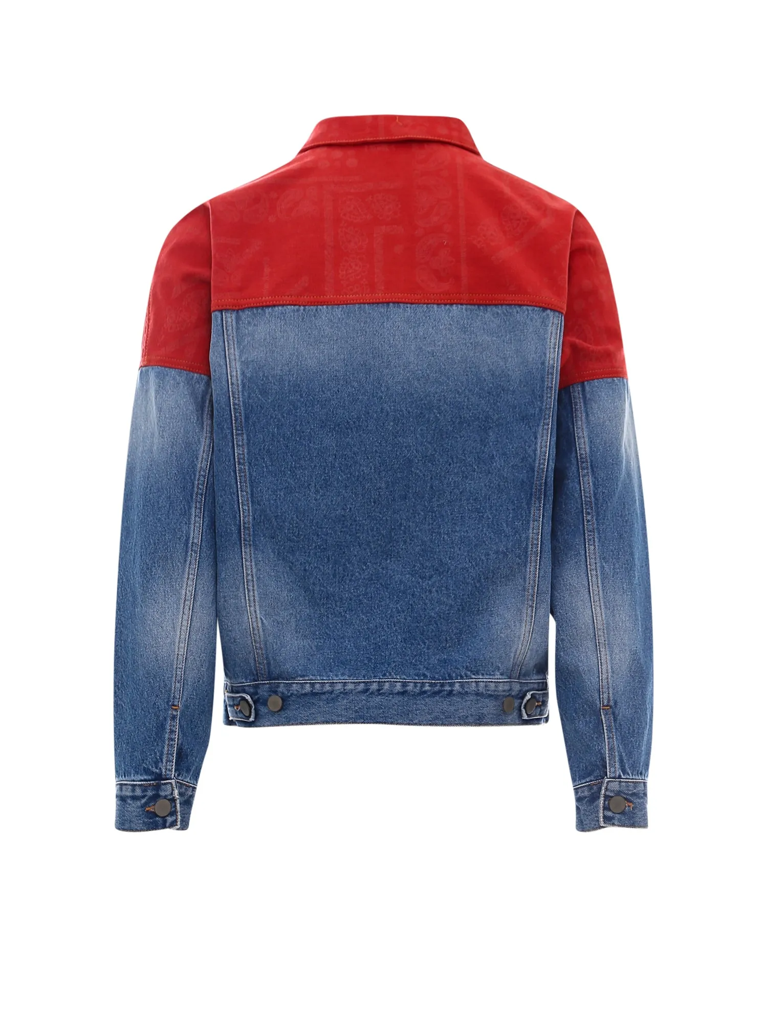 Palm Angels Bandana Panelled Denim Jacket