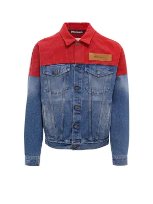 Palm Angels Bandana Panelled Denim Jacket