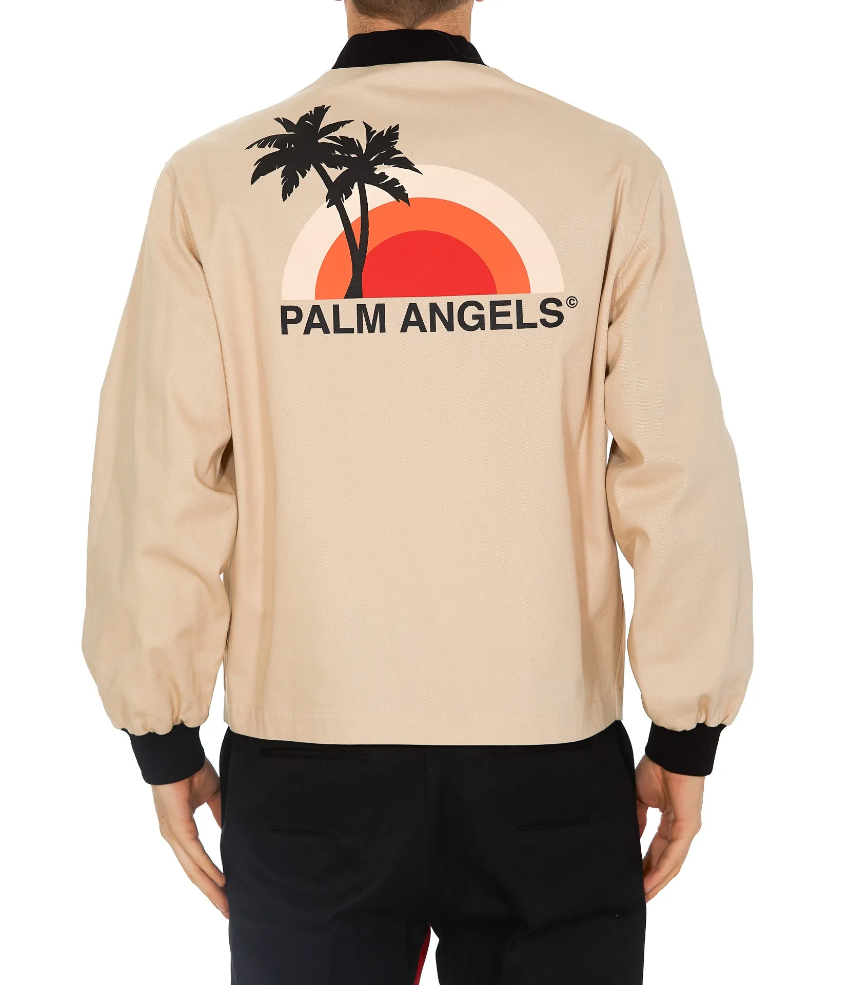 Palm Angels Colour-Block Bomber Jacket