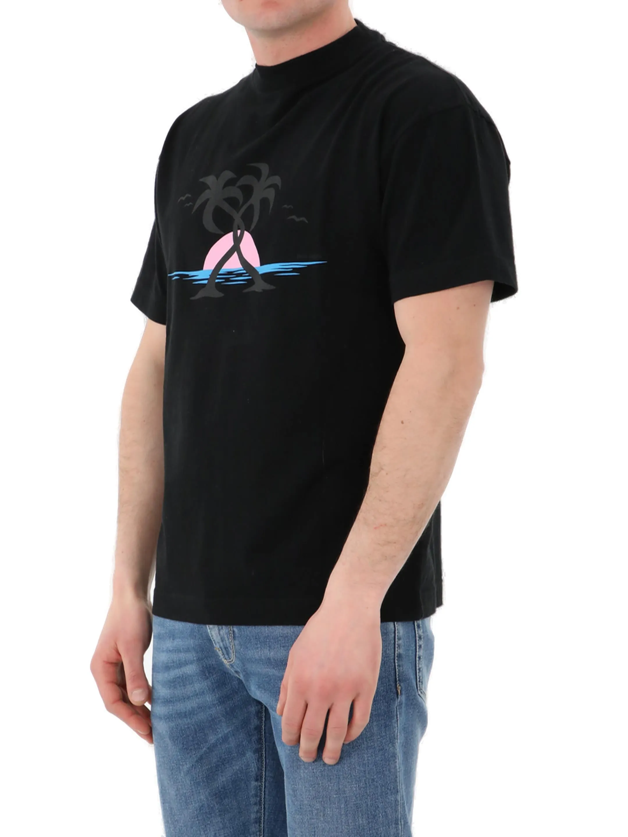 Palm Angels Graphic Printed Crewneck T-Shirt