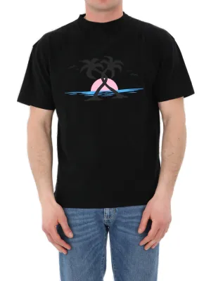 Palm Angels Graphic Printed Crewneck T-Shirt