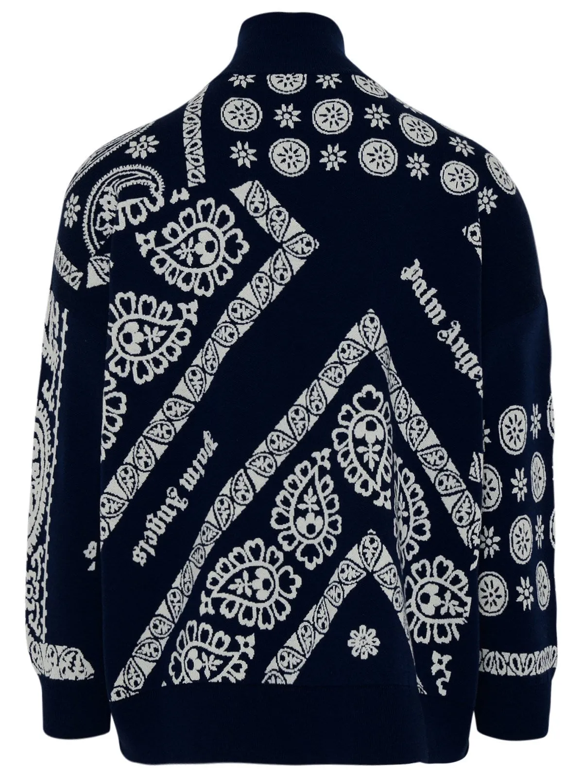 Palm Angels Intarsia Knit High Neck Sweater