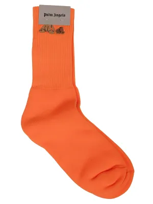 Palm Angels Logo Intarsia Socks