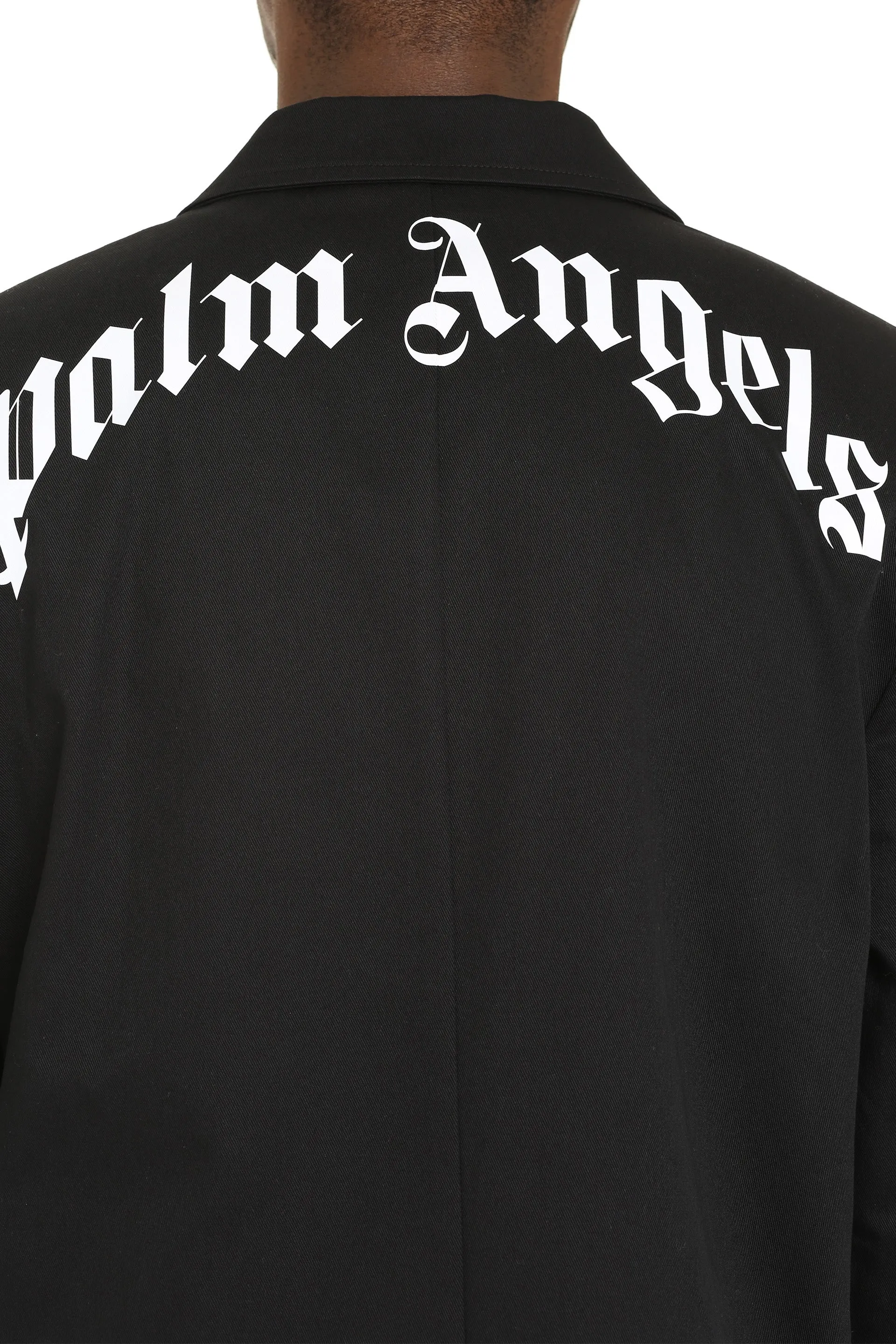 Palm Angels Logo Printed Tailored Coat