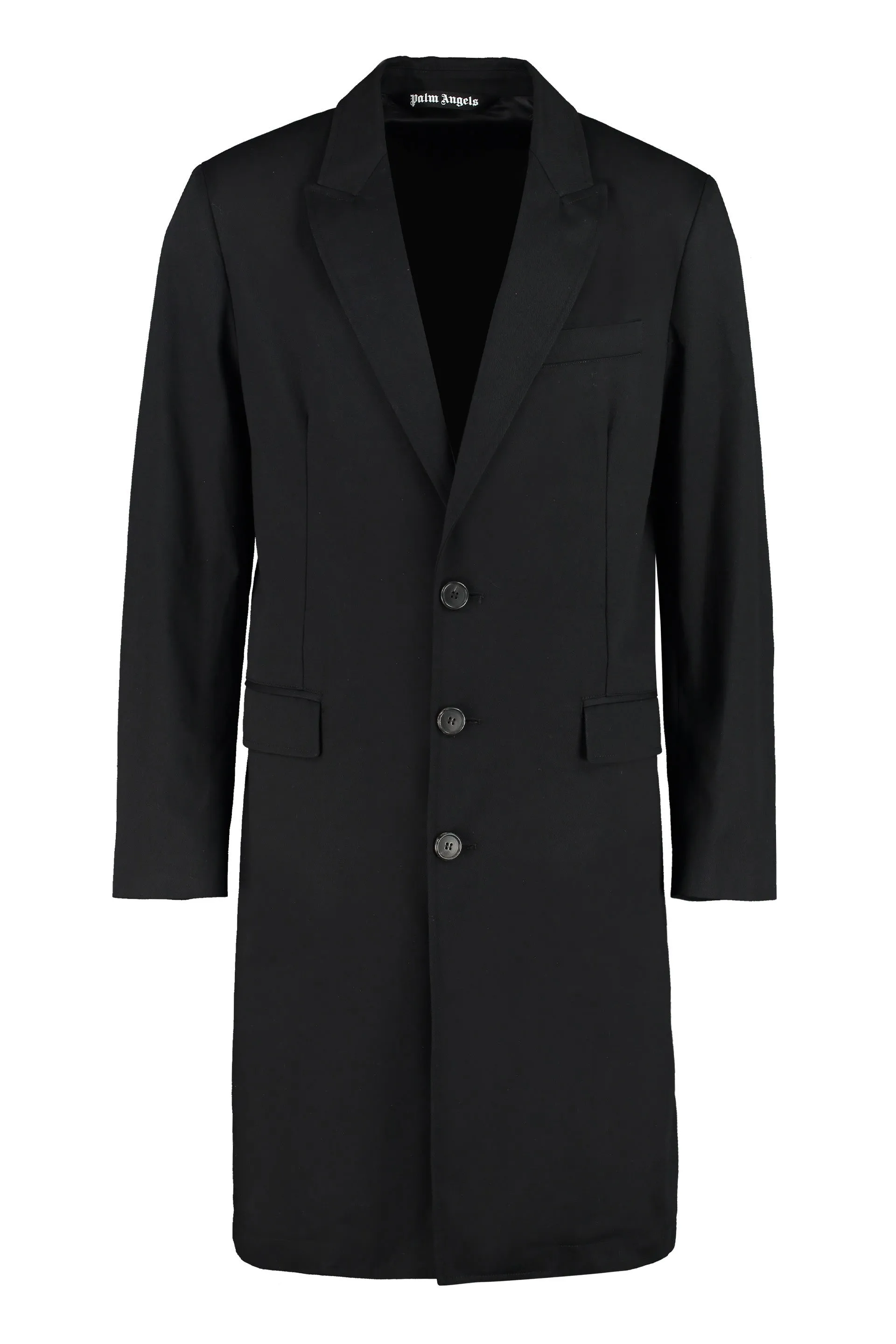 Palm Angels Logo Printed Tailored Coat