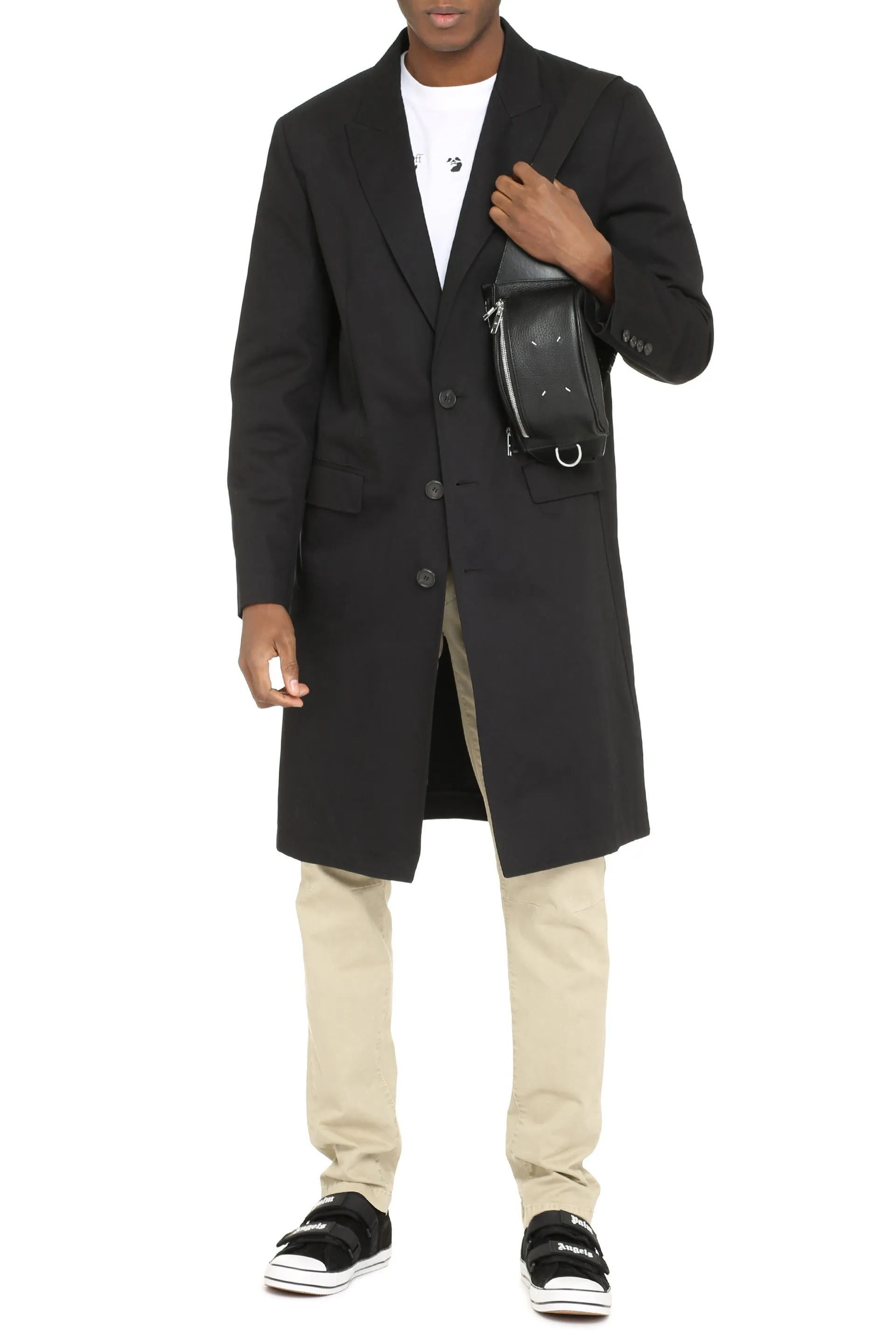 Palm Angels Logo Printed Tailored Coat