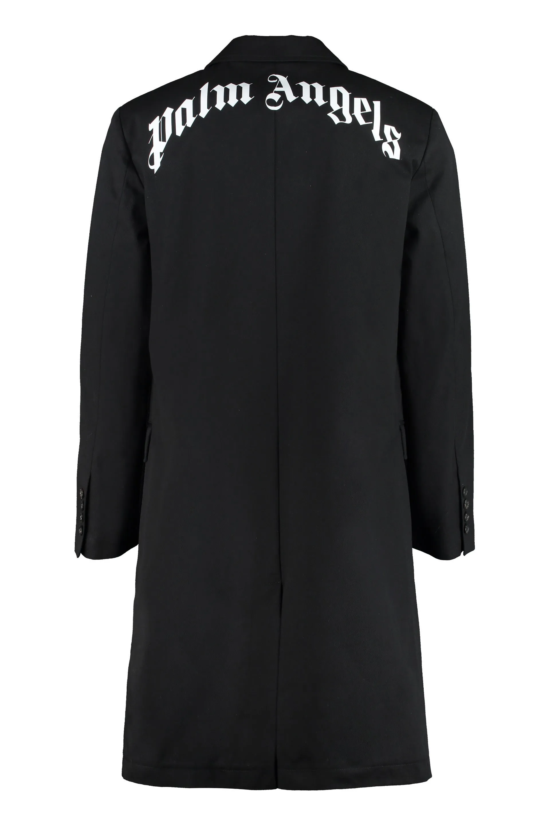 Palm Angels Logo Printed Tailored Coat