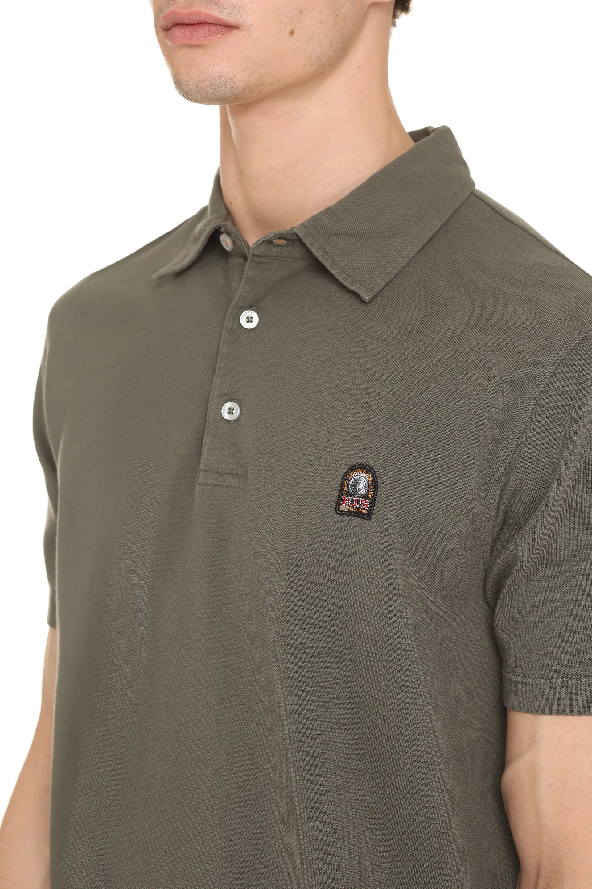 Parajumpers Logo Patch Buttoned Polo Shirt
