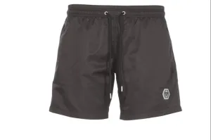 Philipp Plein Hexagon Logo Patch Drawstring Swim Shorts