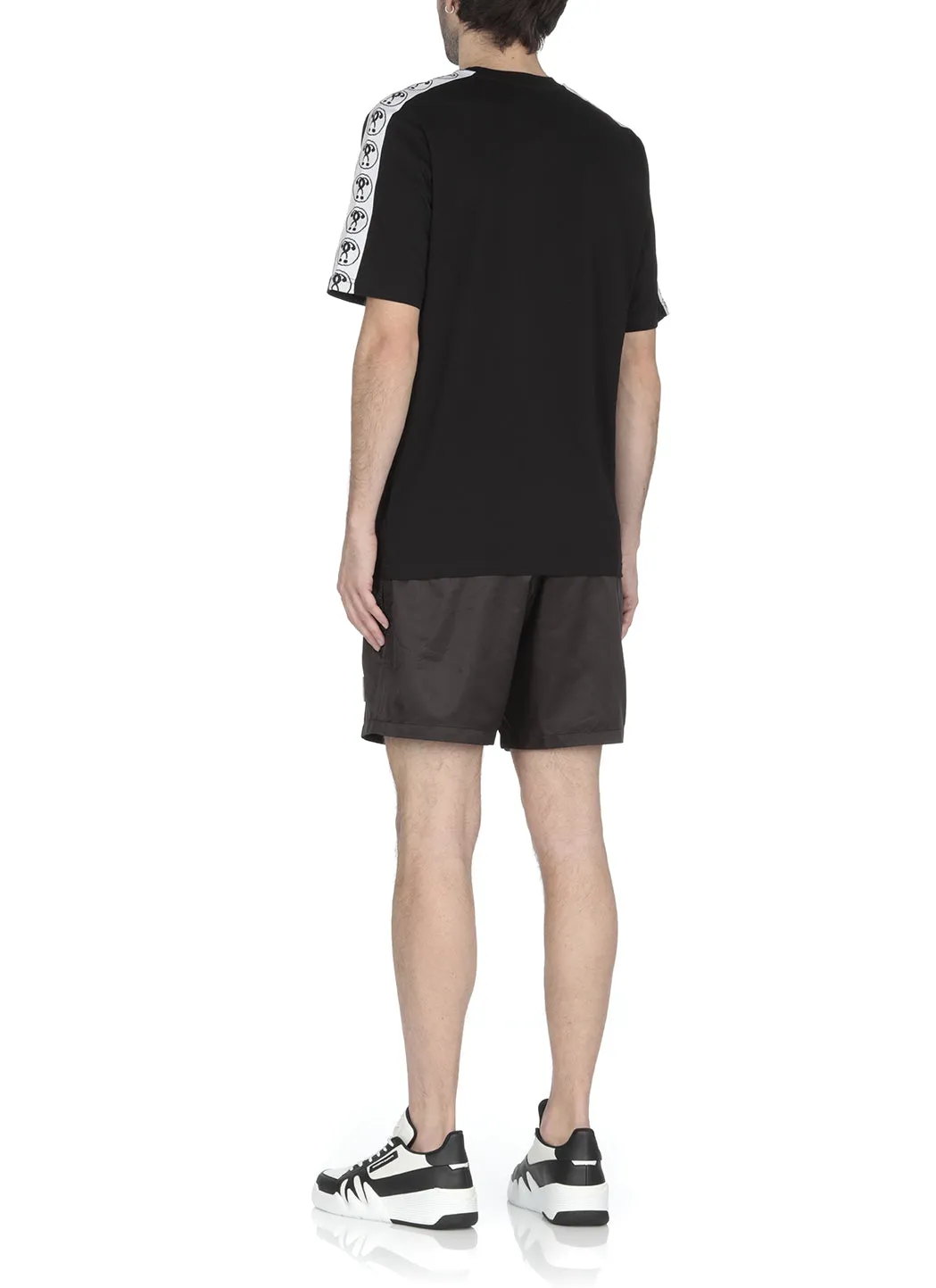 Philipp Plein Hexagon Logo Patch Drawstring Swim Shorts