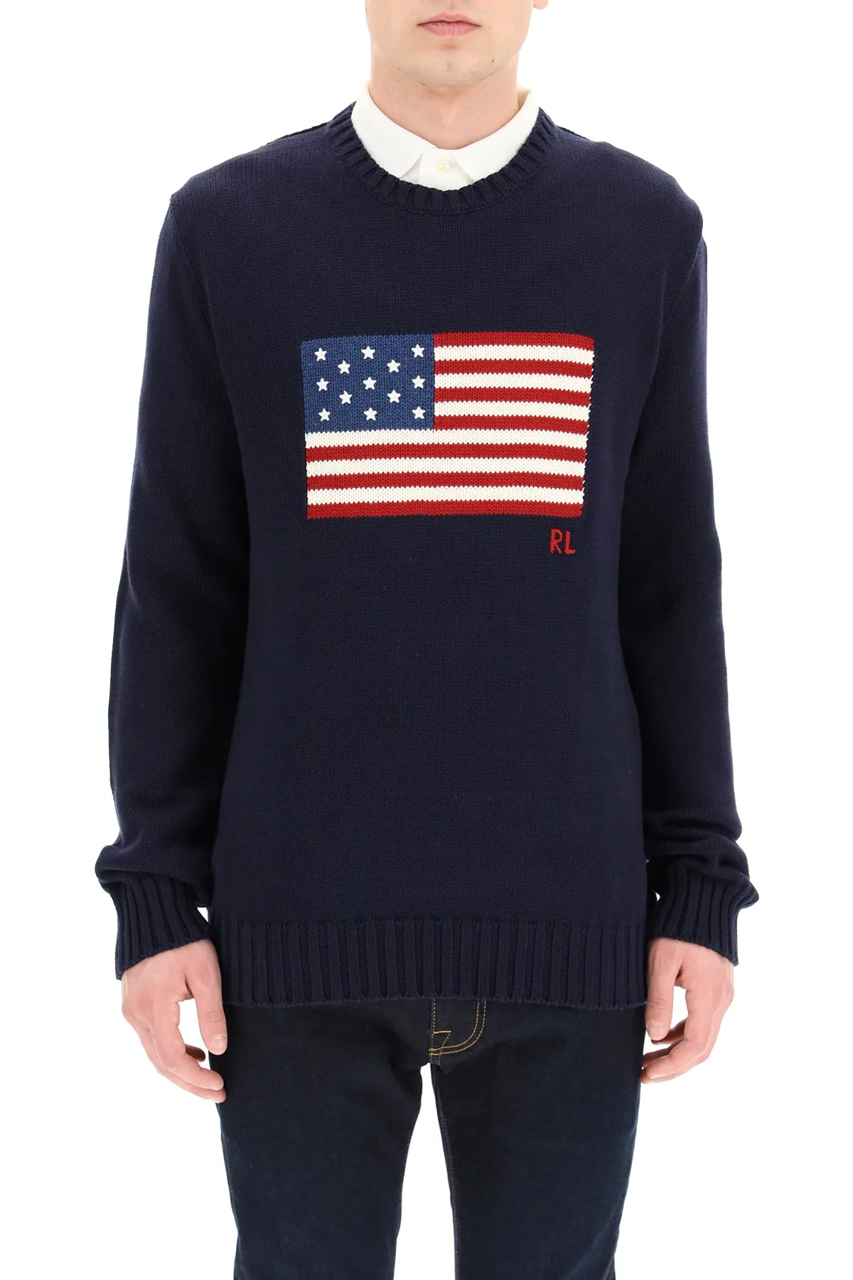 Polo Ralph Lauren Flag Intarsia Knit Sweater