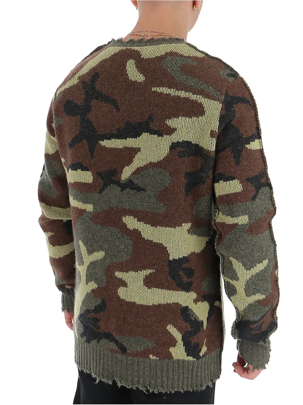 R13 Printed Crewneck Sweater