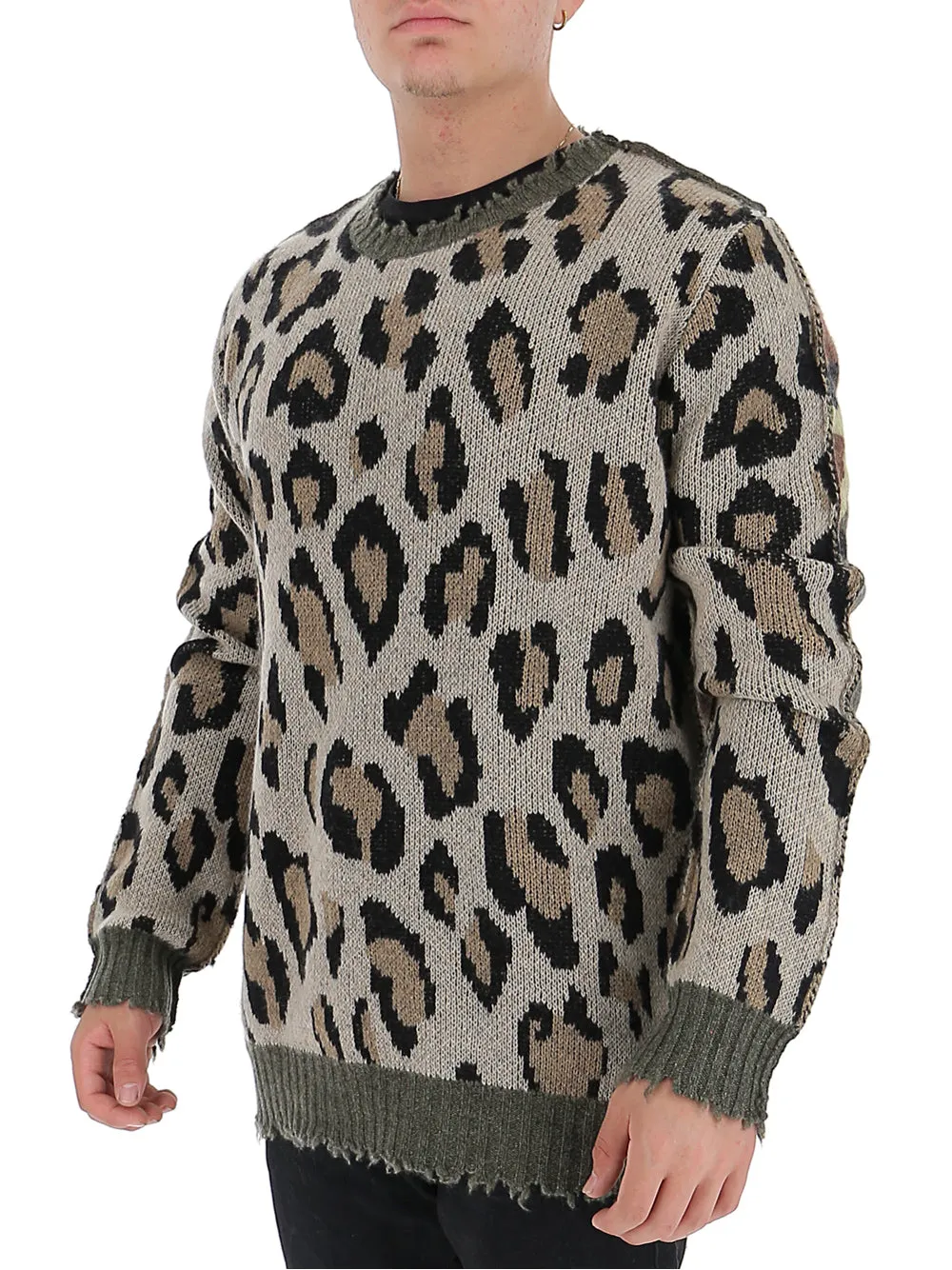 R13 Printed Crewneck Sweater