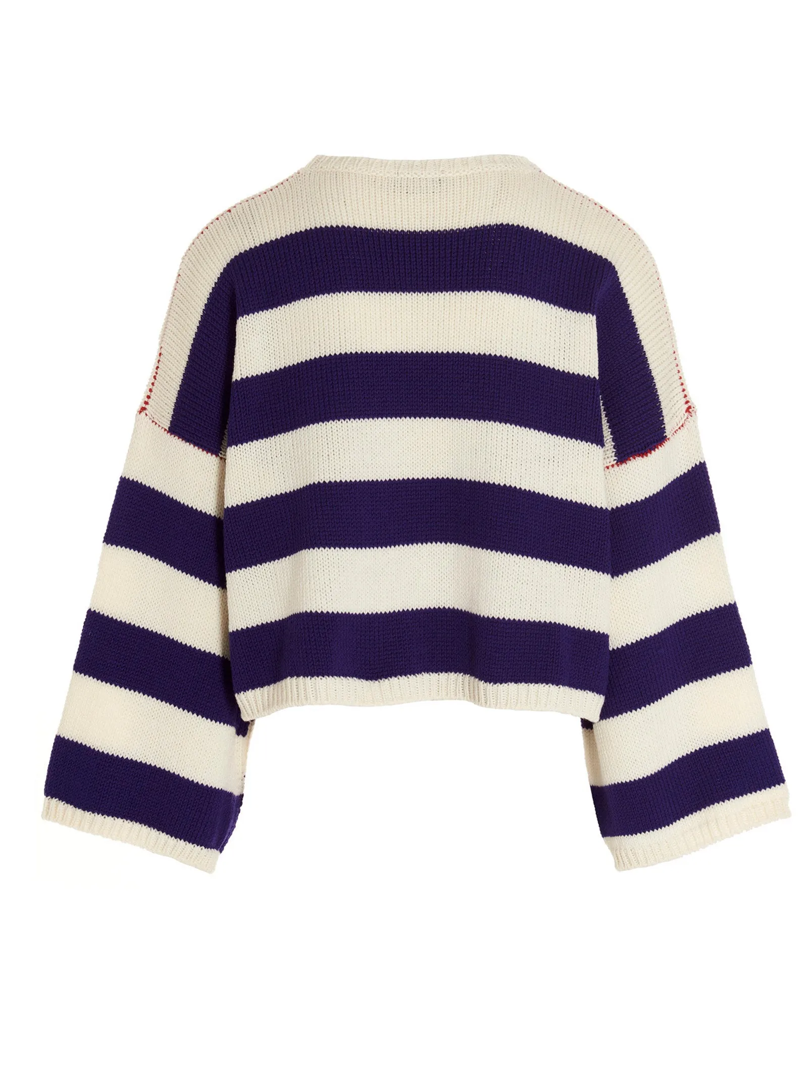 Raf Simons Logo Intarsia Striped Knitted Jumper