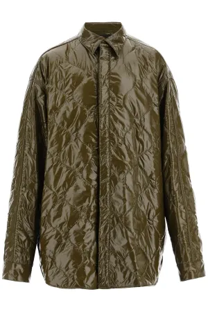 Raf Simons Logo Patch Quilted Coat