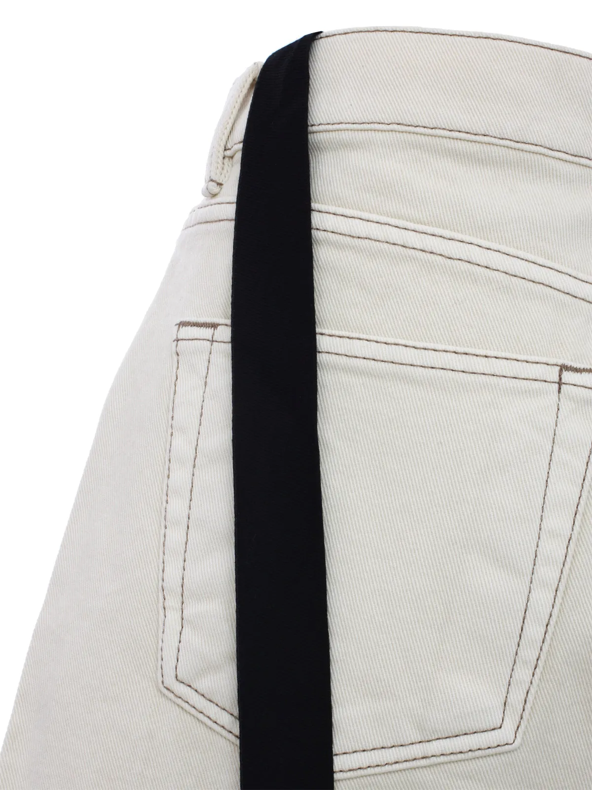 Rick Owens DRKSHDW Frayed-Edge Side Slit Denim Shorts