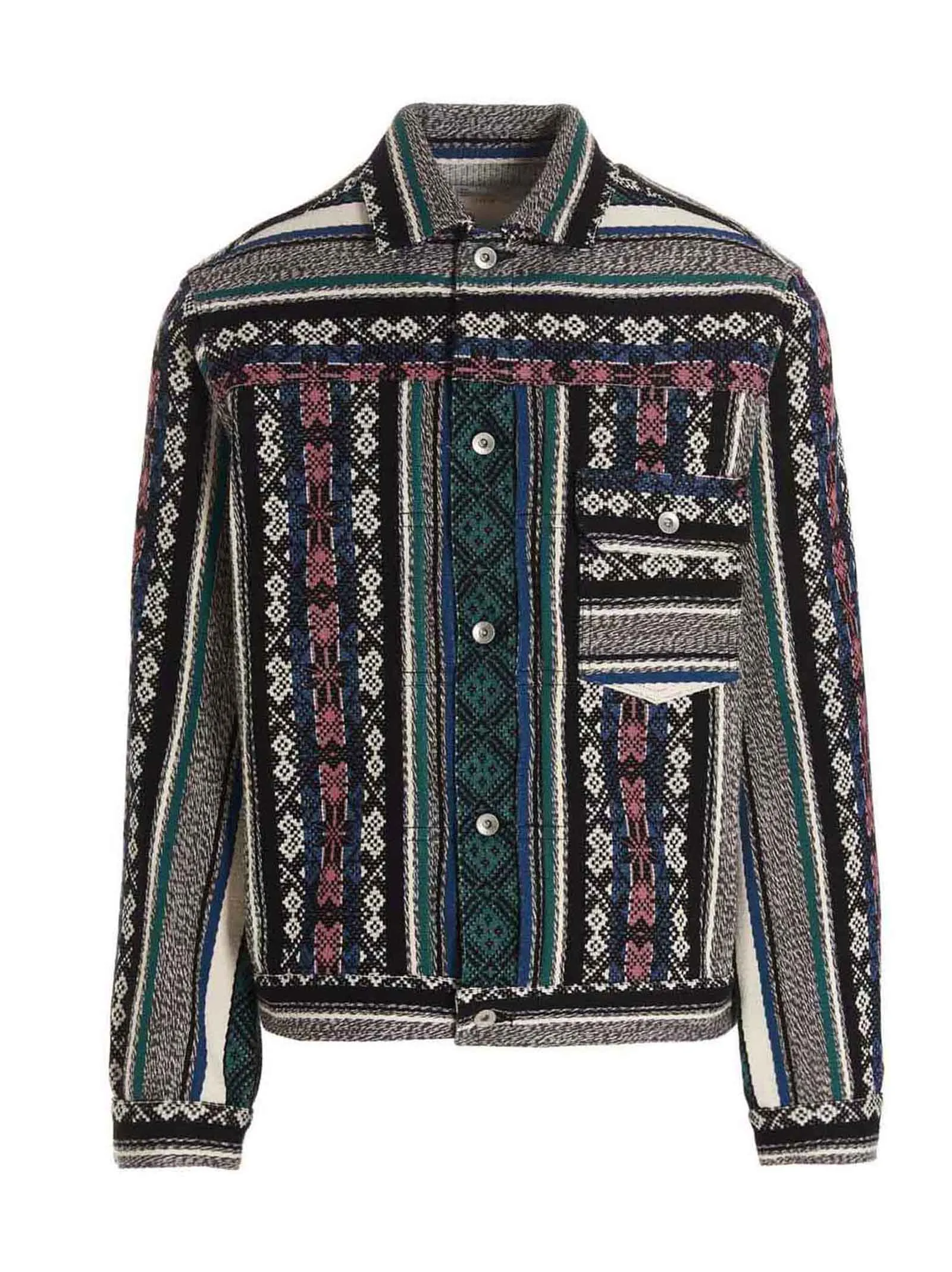 Sacai Jacquard Buttoned Jacket