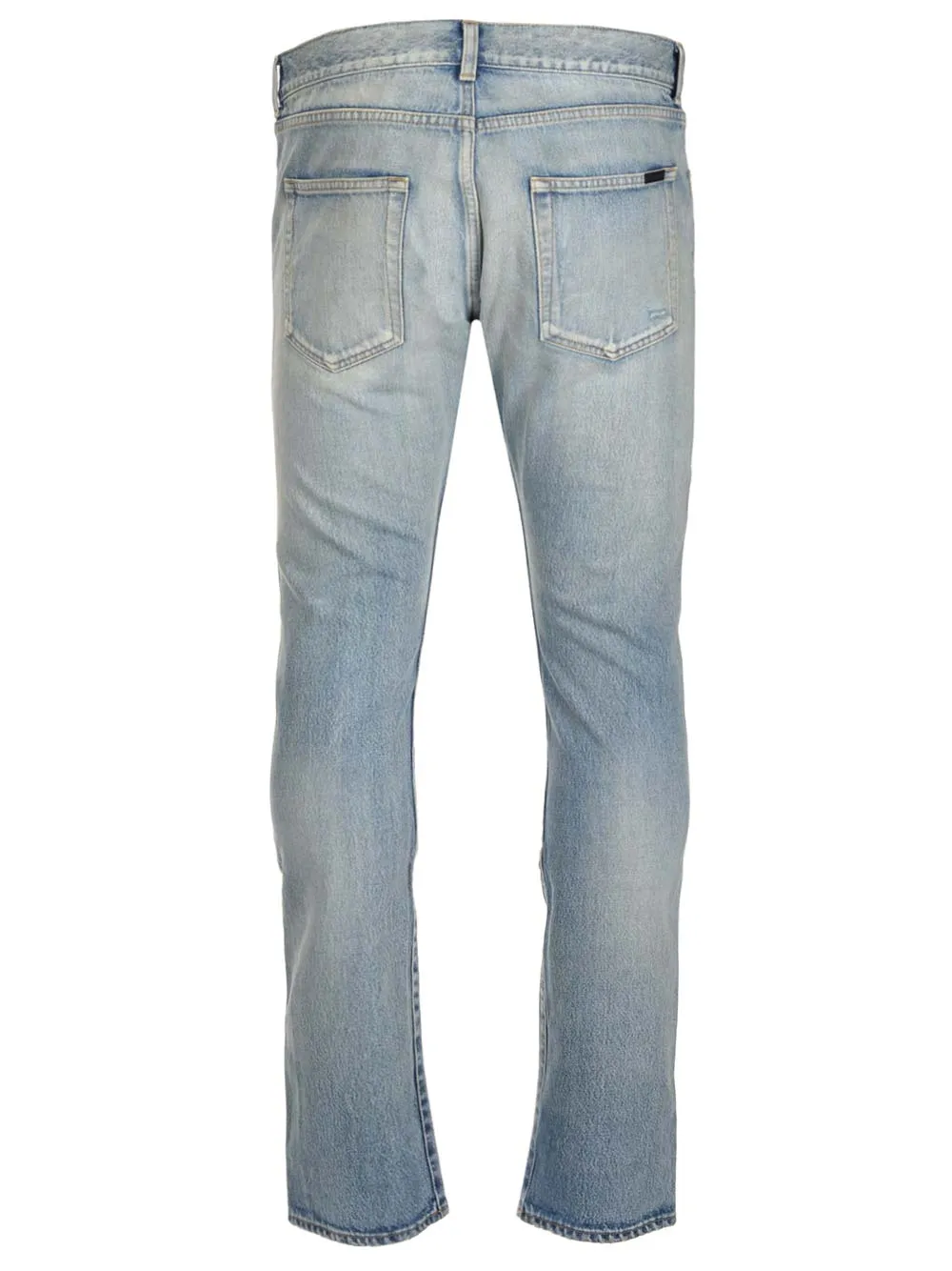 Saint Laurent Button Detailed Straight Leg Jeans