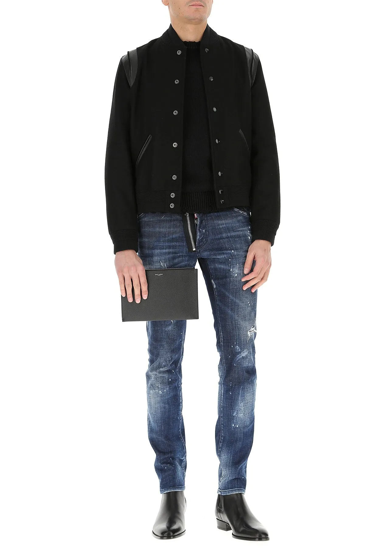 Saint Laurent Destroyed Knit Sweater