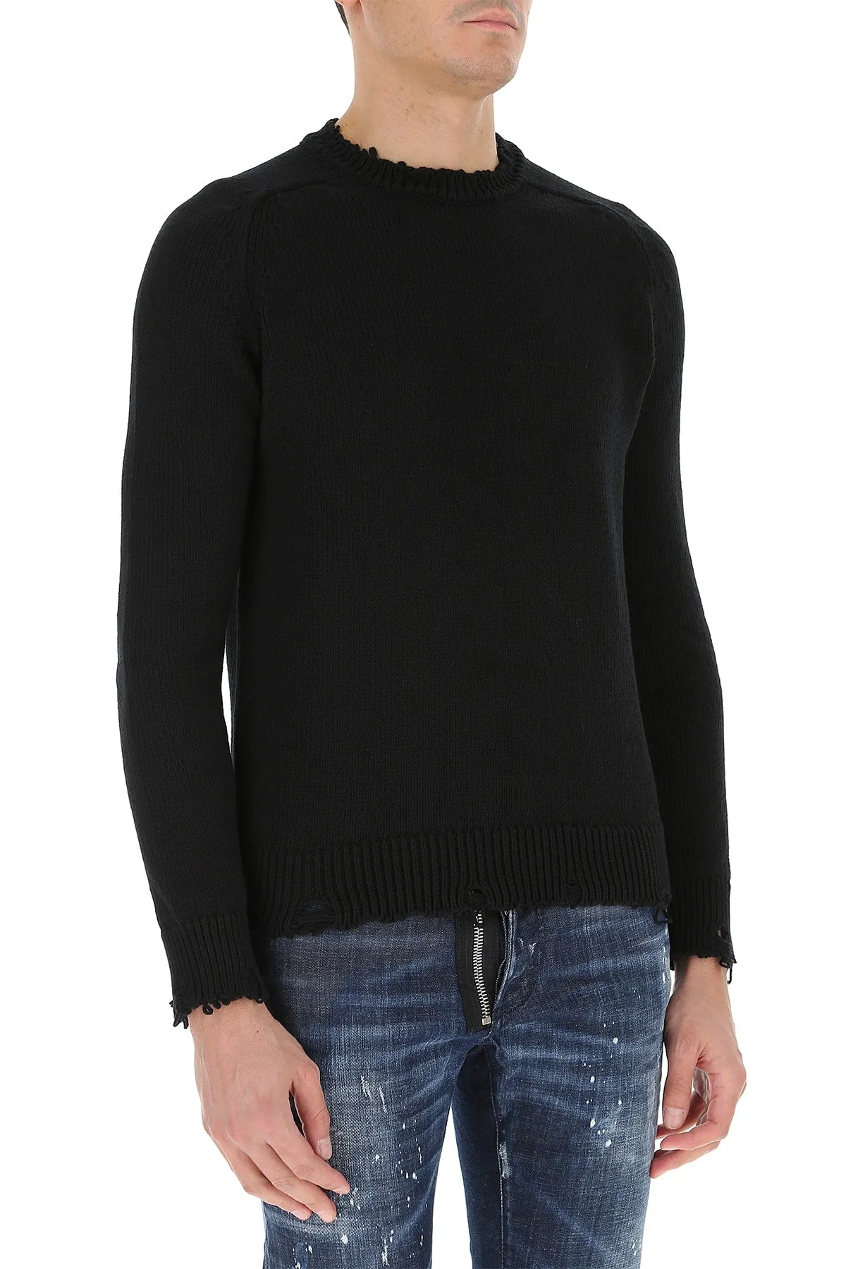 Saint Laurent Destroyed Knit Sweater