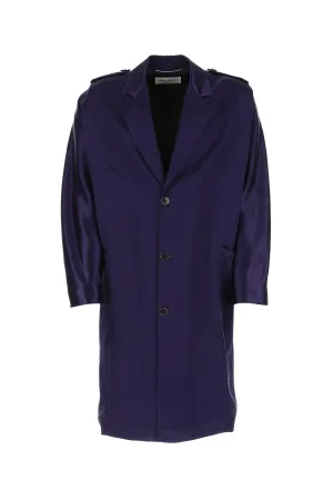 Saint Laurent Single-Breasted Long-Sleeved Coat
