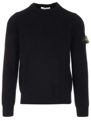 Stone Island Logo Patch Knitted Jumper