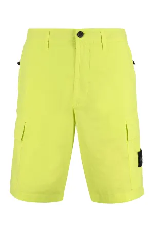 Stone Island Logo Patch Mid-Rise Cargo Shorts