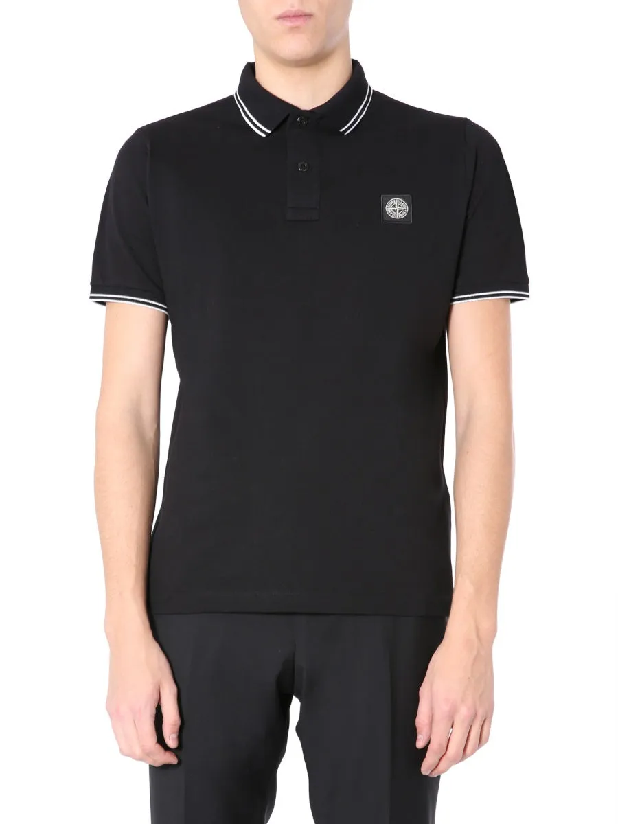 Stone Island Logo Patch Polo Shirt