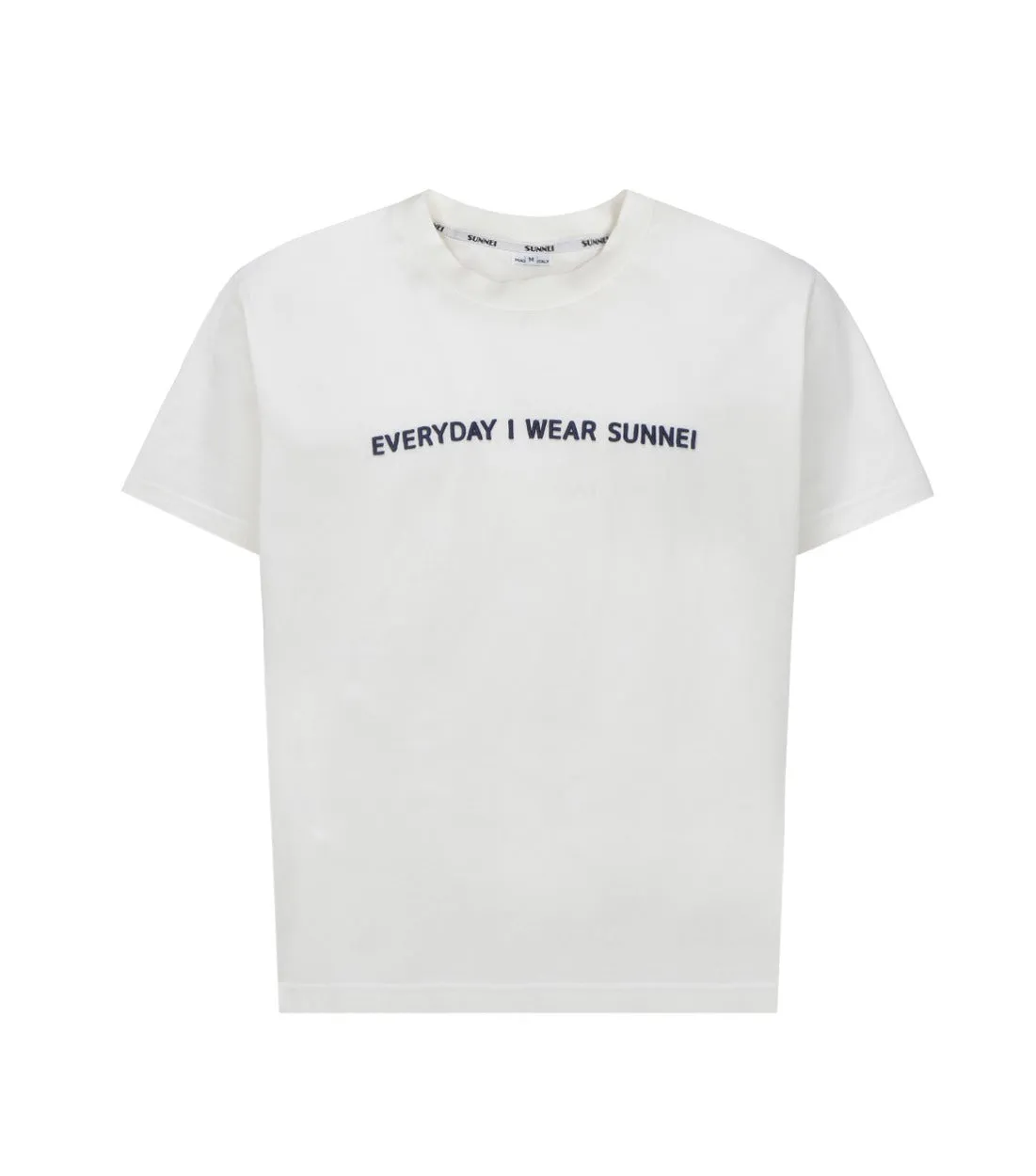 Sunnei Slogan Printed Crewneck T-Shirt