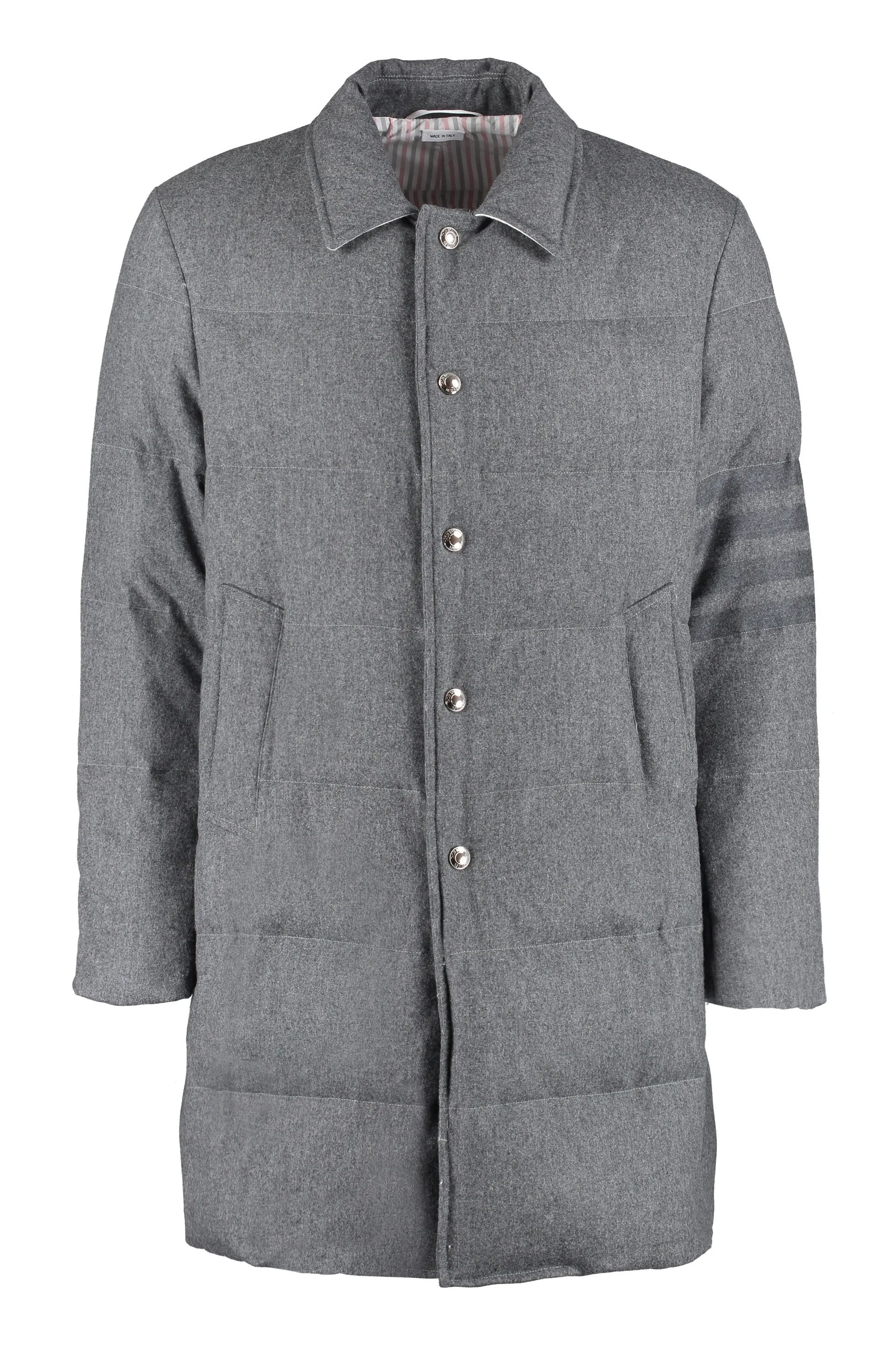 Thom Browne 4-Bar Buttoned Padded Coat