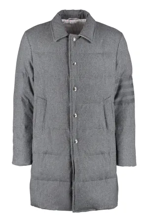 Thom Browne 4-Bar Buttoned Padded Coat