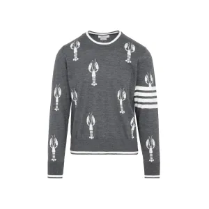 Thom Browne Lobster-Detailed Crewneck Sweater