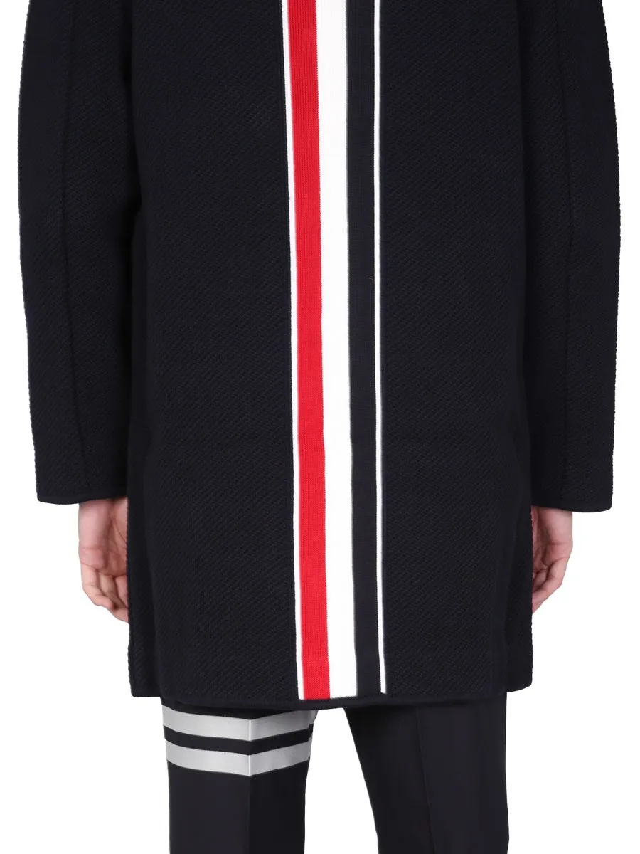 Thom Browne Striped Single-Breasted Coat