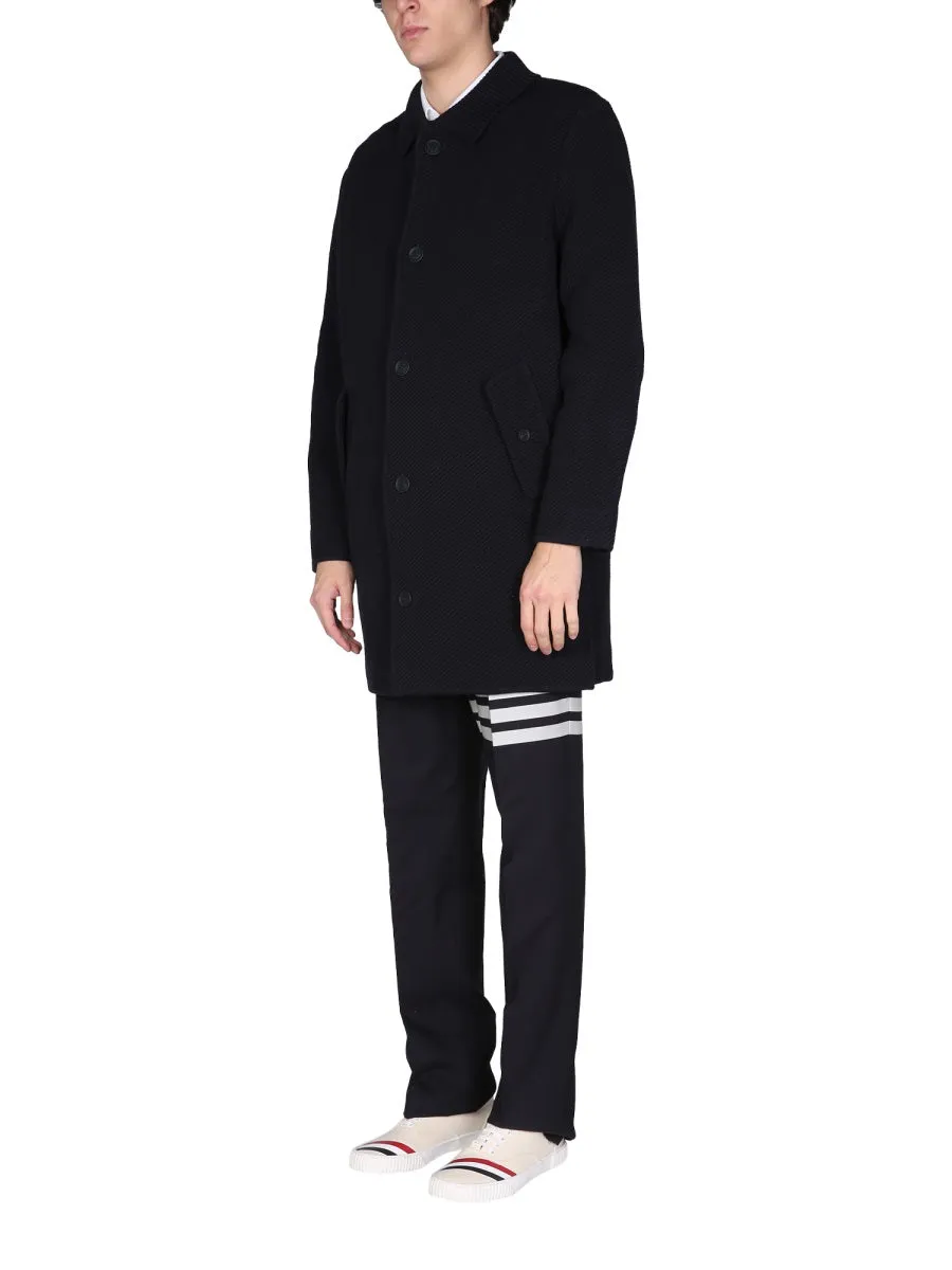 Thom Browne Striped Single-Breasted Coat