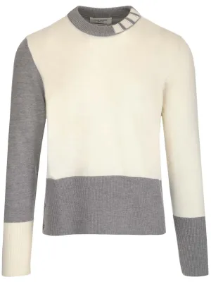 Thom BrownePanelled Knitted Sweater