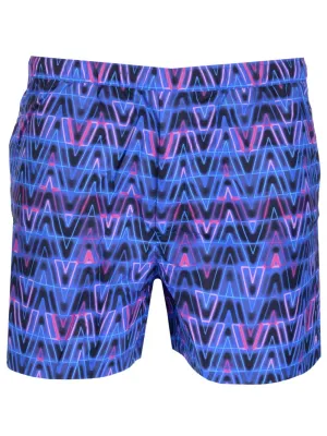 Valentino All-Over Logo Printed Swim Shorts