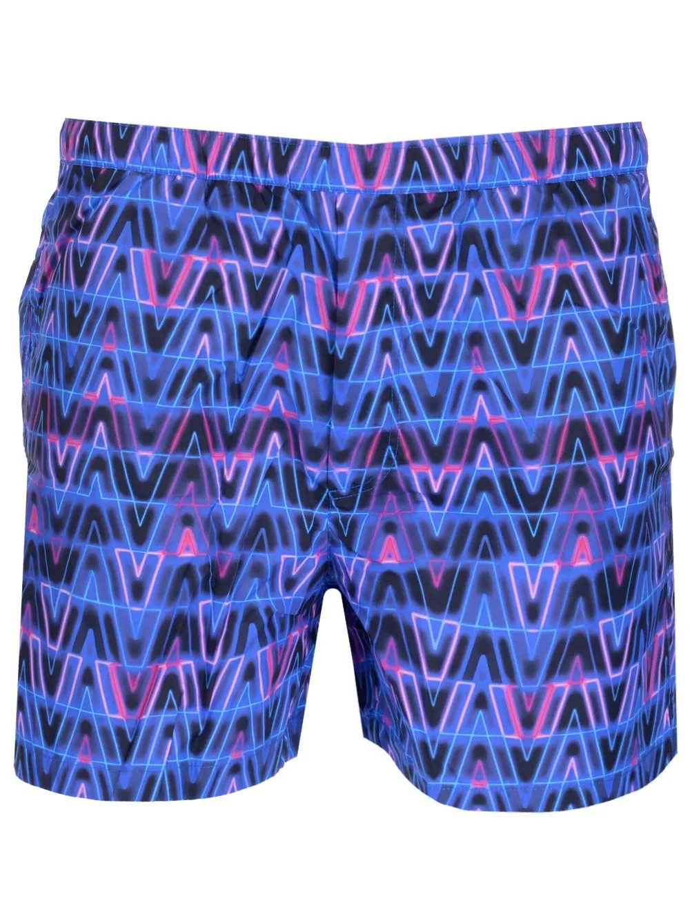 Valentino All-Over Logo Printed Swim Shorts