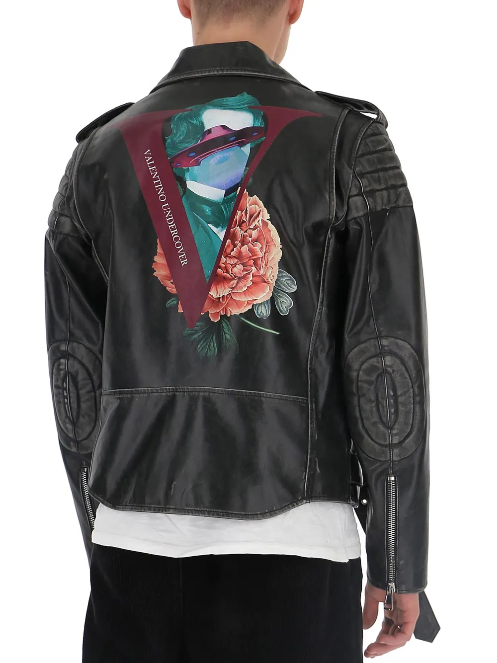 Valentino Back Printed Biker Jacket