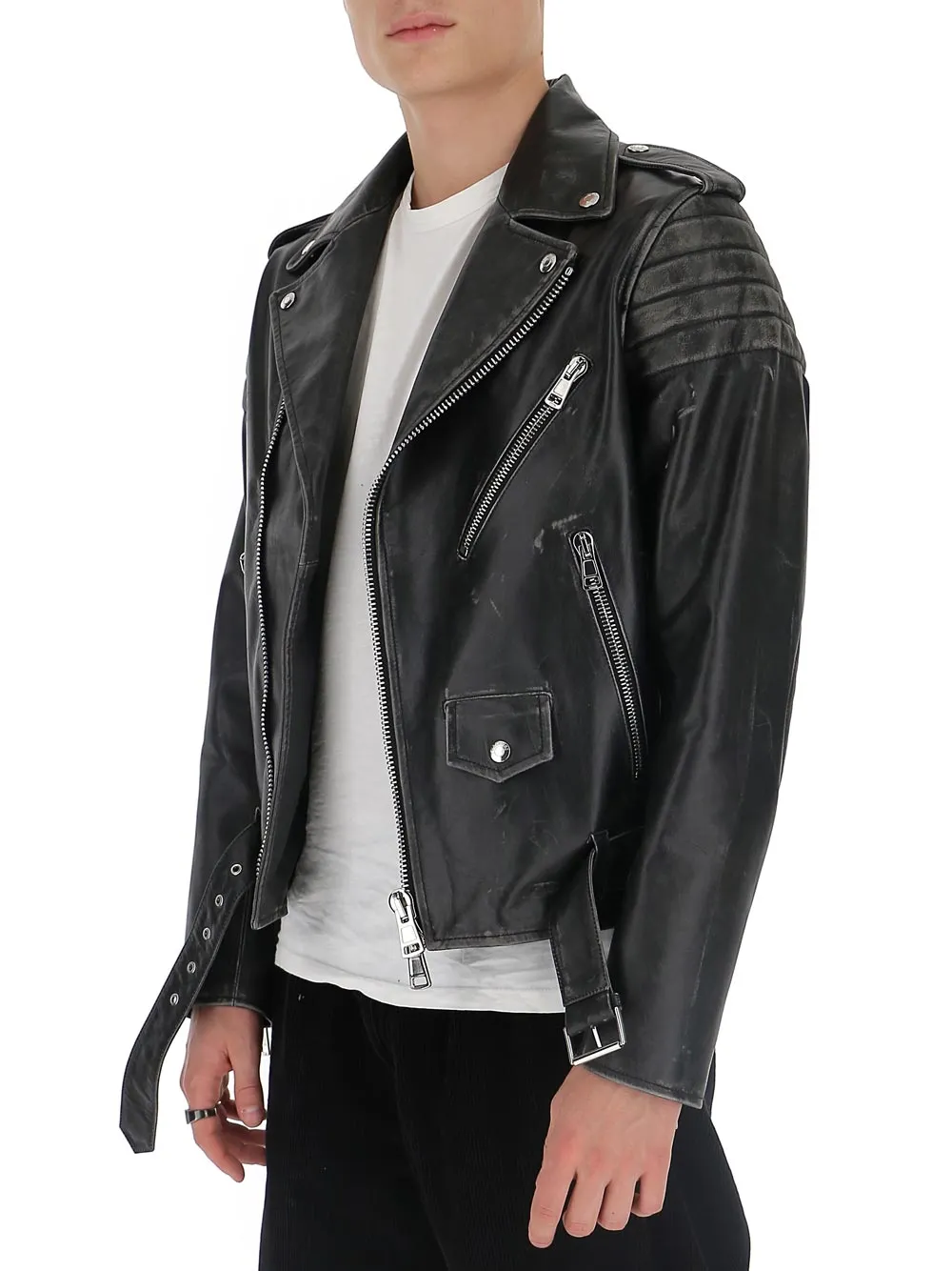 Valentino Back Printed Biker Jacket