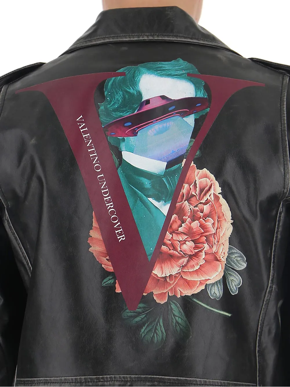 Valentino Back Printed Biker Jacket