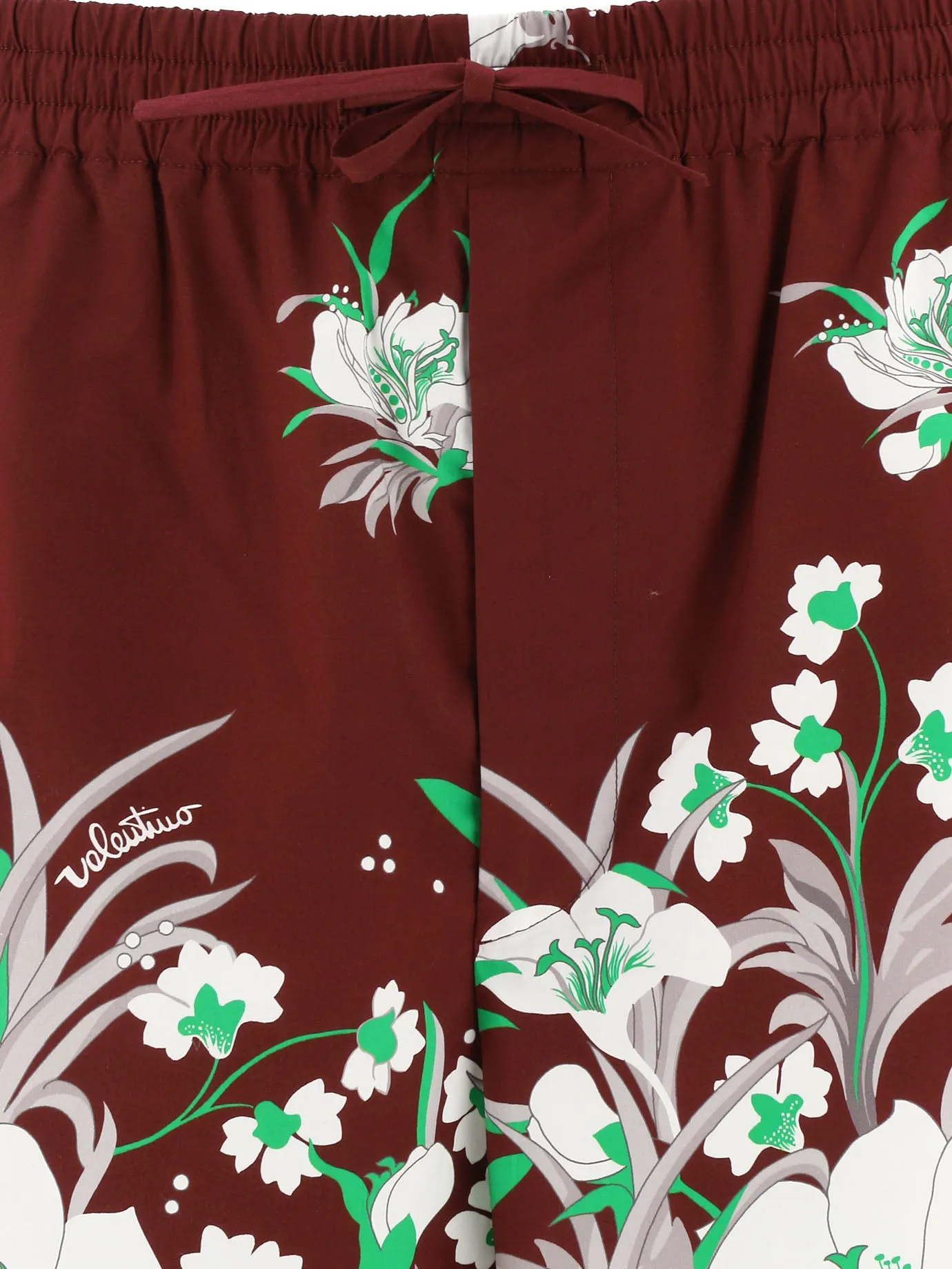 Valentino Floral-Printed Wide Leg Shorts