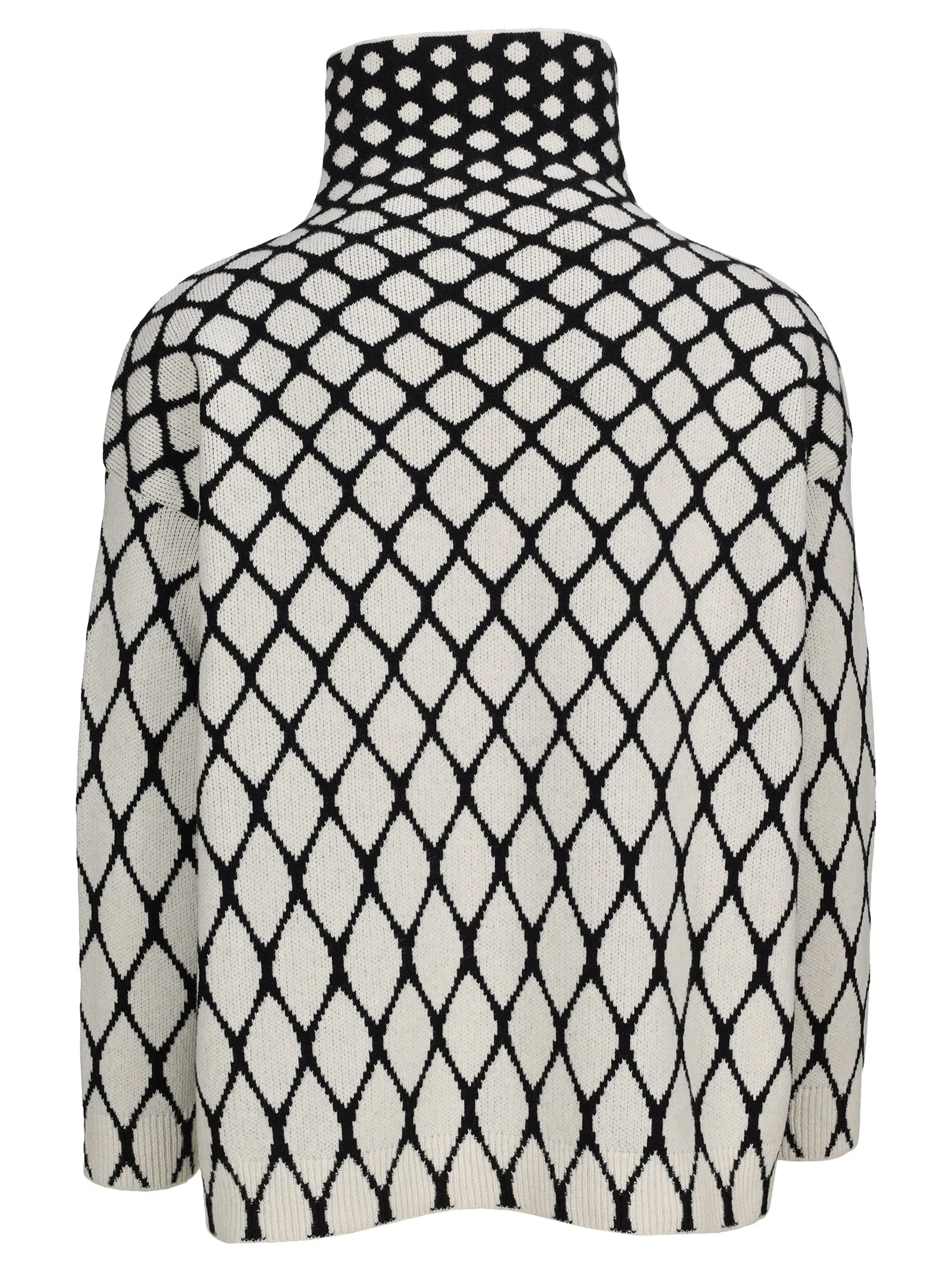 Valentino High-Neck Intarsia Sweater