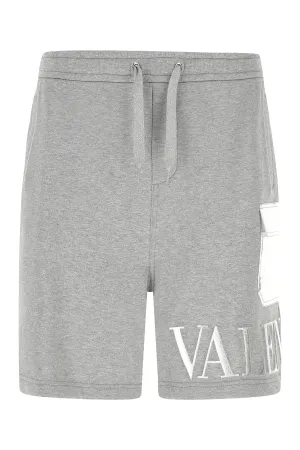 Valentino Logo Embroidered Bermuda Shorts