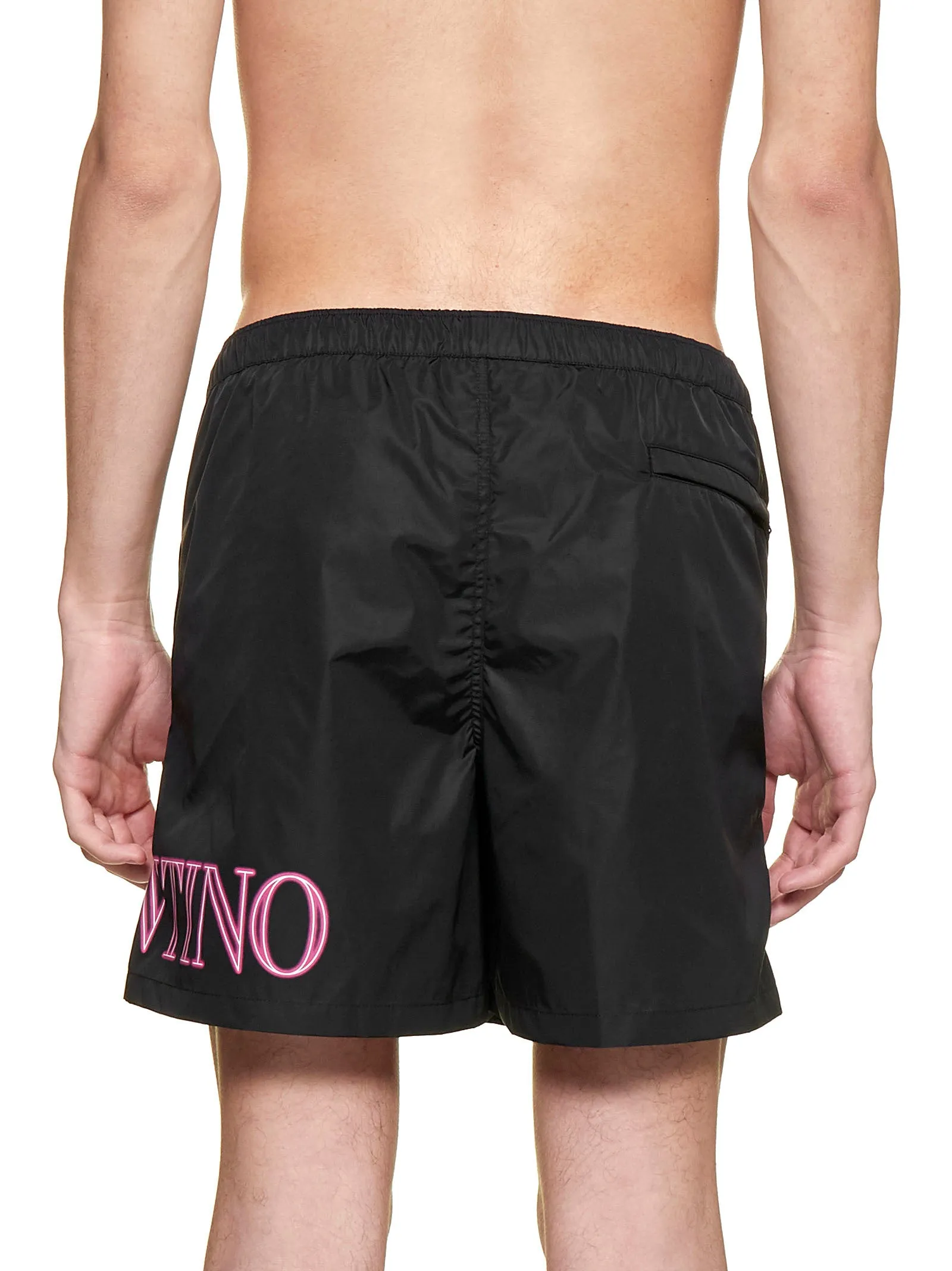 Valentino Logo Printed Swim Trunks