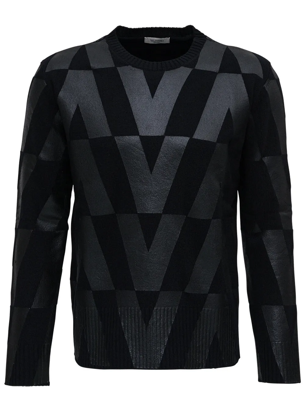Valentino Macro Optical Crewneck Sweater