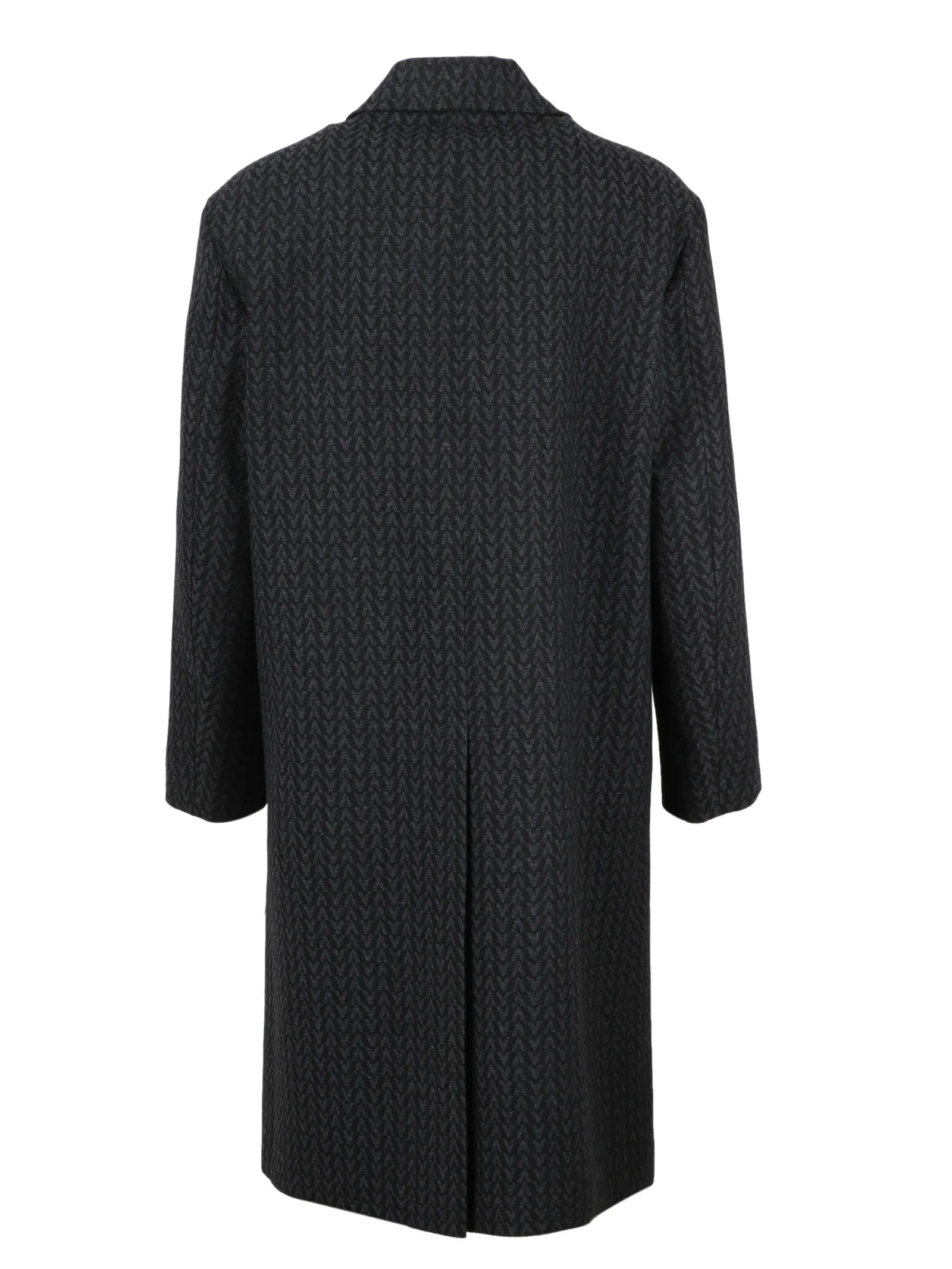 Valentino Optical Motif Single-Breasted Coat
