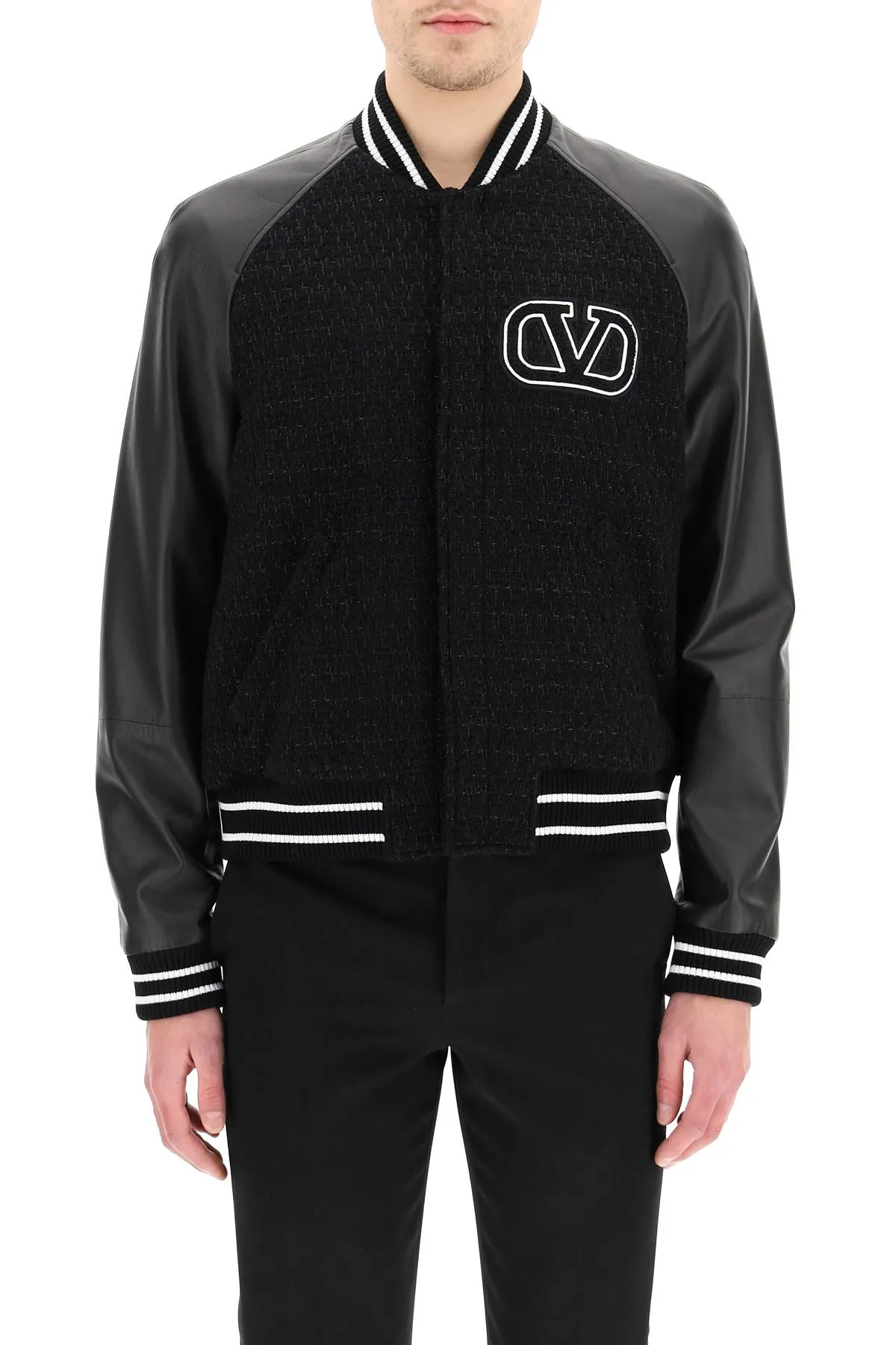 Valentino VLogo Long-Sleeved Bomber Jacket